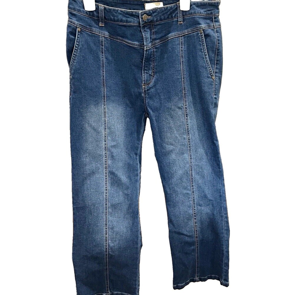 Sundance Women's Peyton Kick Flare Cropped Jeans Size 32 Boho Western